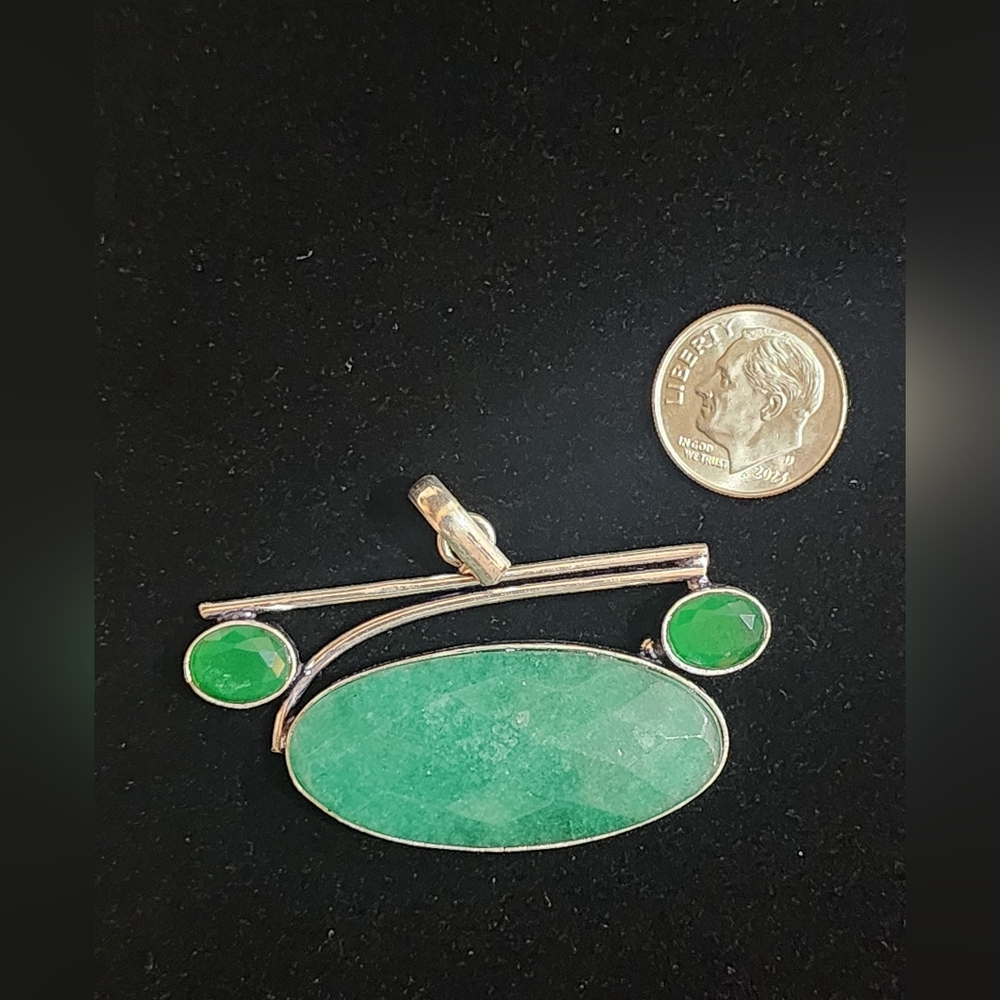 Simulated Emerald Pendant
